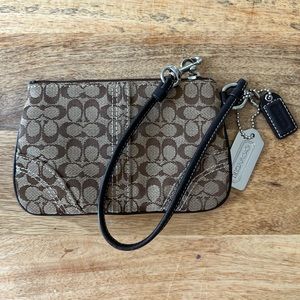 Like New Coach Brown Wristlet